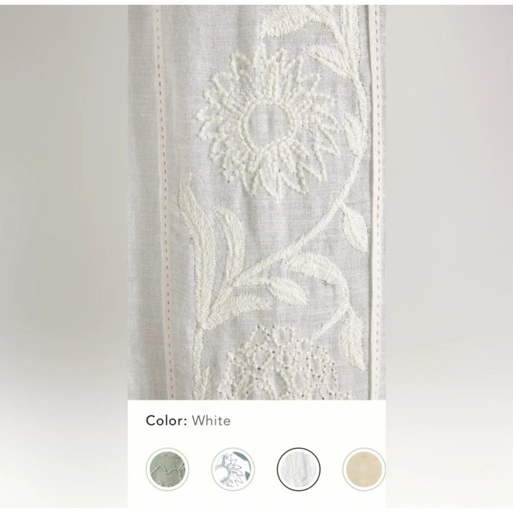 Anthropologie‎ Manette Embroidered Curtain Panel 51